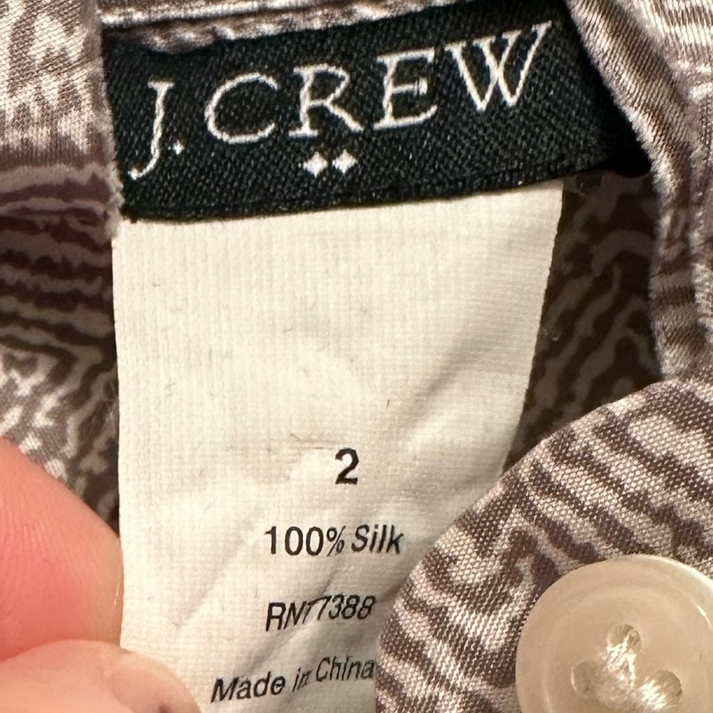J Crew Ruffled Silk Top - Picture 4 of 5